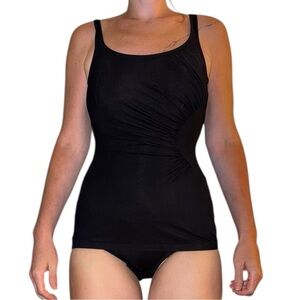 Pacific Connections Black One Piece Swimsuit Sleek Design